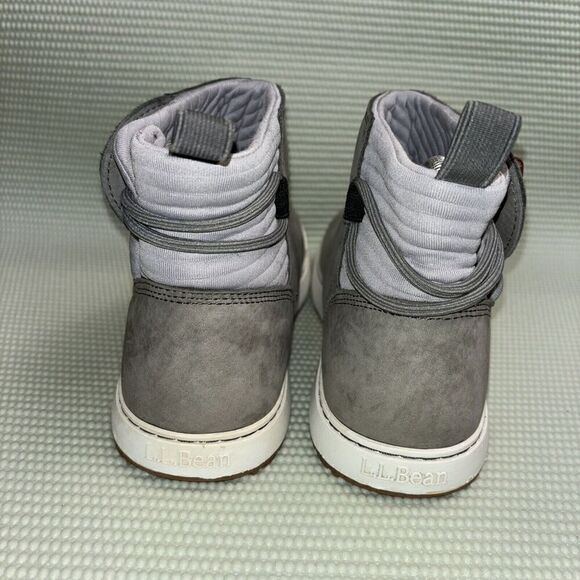 L.L. Bean Mountainside Toggle Boots Nubuck Leather Pull On Women’s Size 7 Gray - Picture 4 of 9